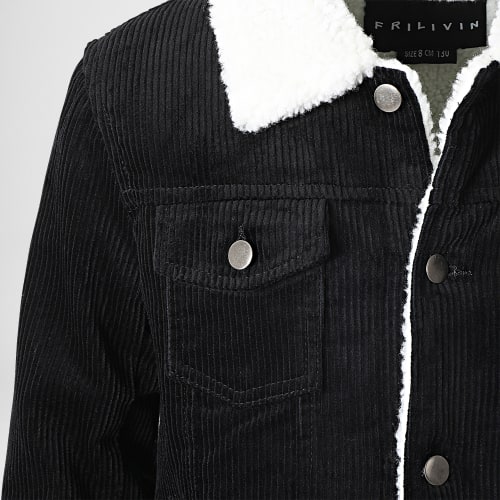 Veste Col Mouton Enfant QQ676 Noir
