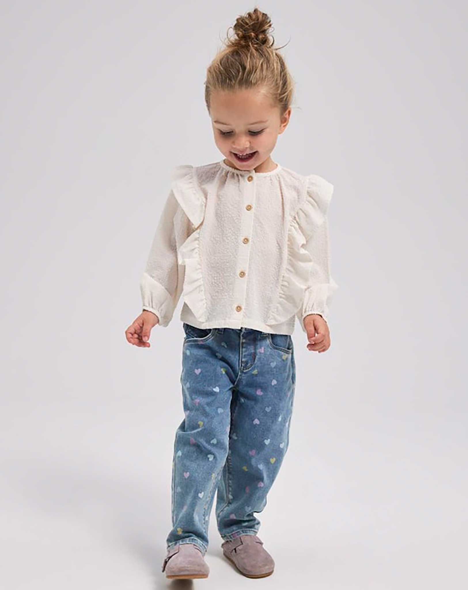 Jeans NMFBELLA MOM HEARTS 3555-ON F in medium blue denim