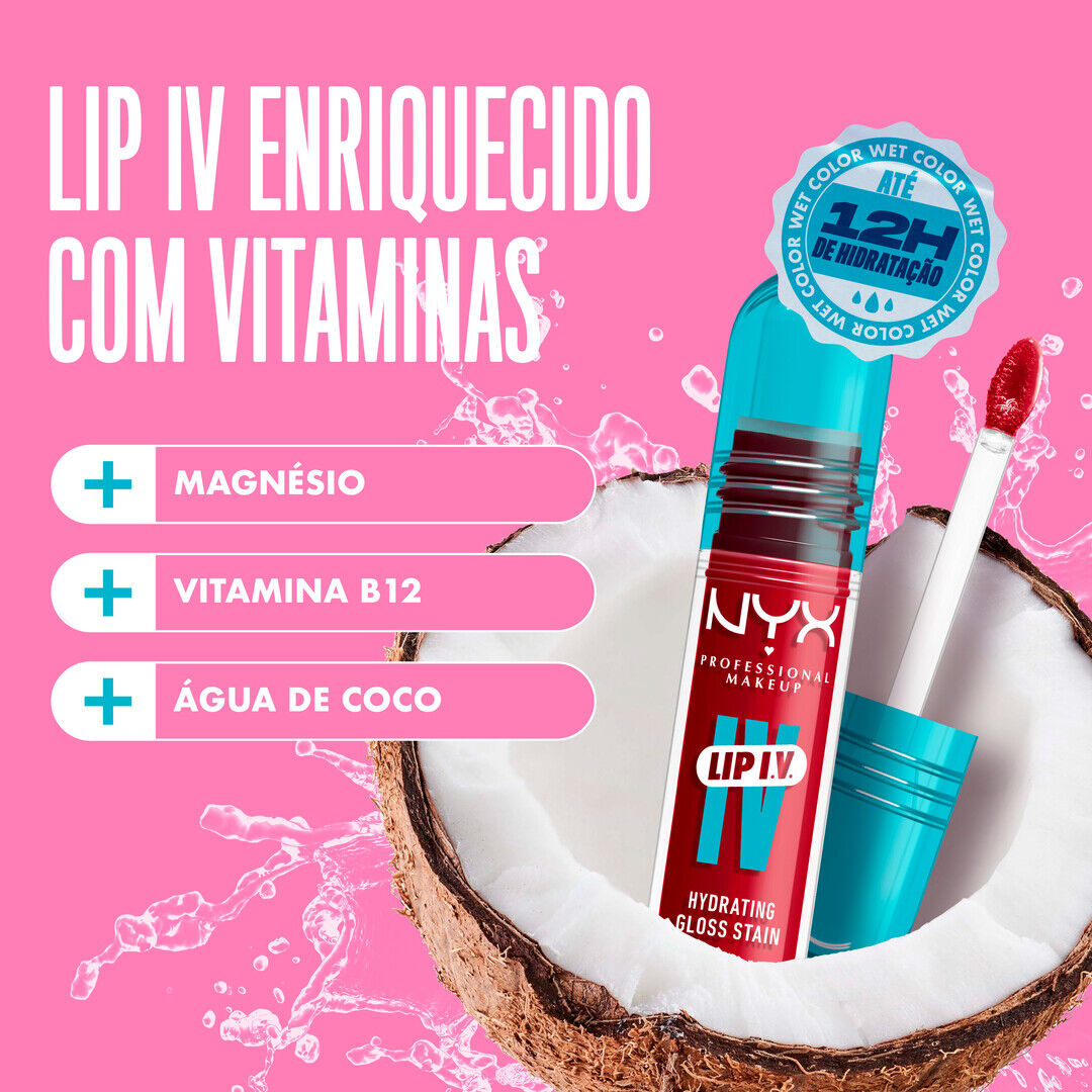 NYX Professional Makeup  Lip I.V. - Lip Gloss Stain Hidratante