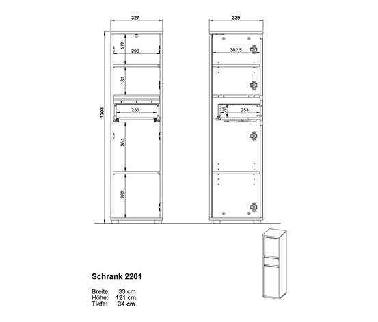 Badschrank »Lemont«, steingrau