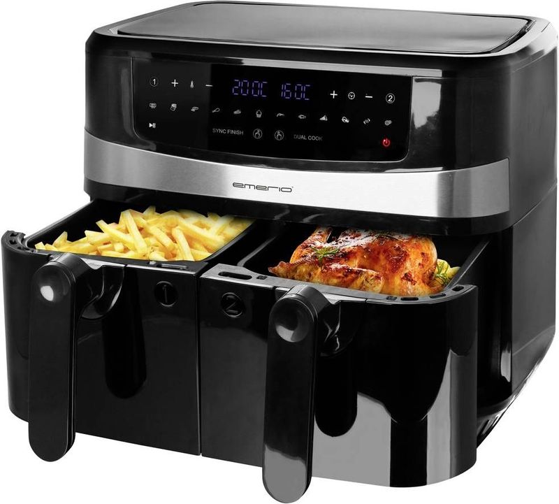 Emerio - AF-126672.4 - Heteluchtfriteuse - Zwart - 2x4,5L