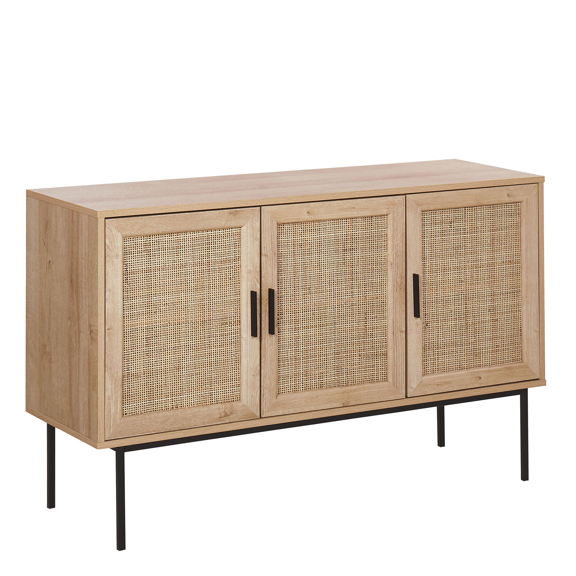 Beliani - PASCO  - Sideboard 3 deuren - Lichte houtkleur - Vezelplaat