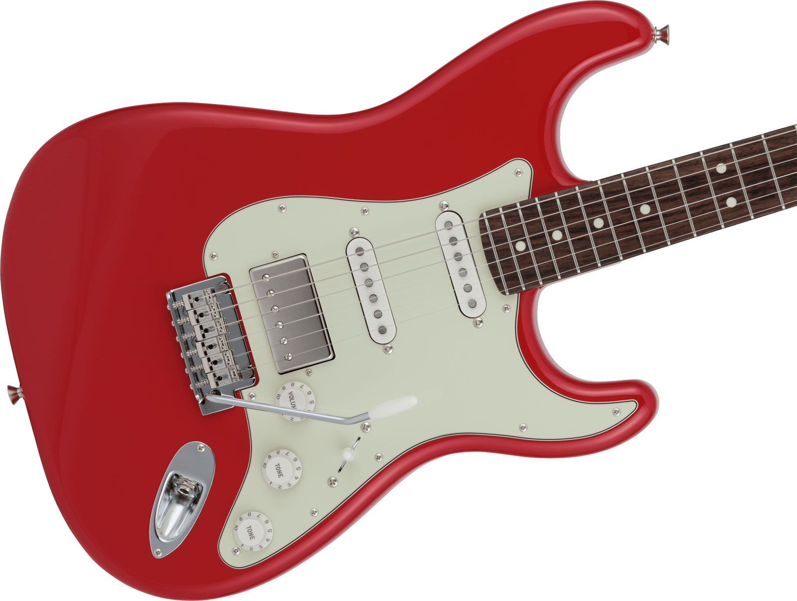 FENDER STRATOCASTER HSS HYBRID II JAPAN RW MODENA RED