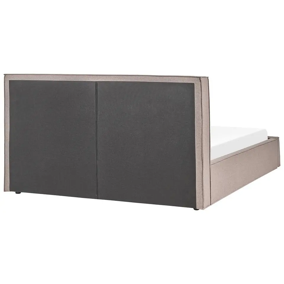 MOISSAC - Bed - Taupe - 180 x 200 cm - Polyester