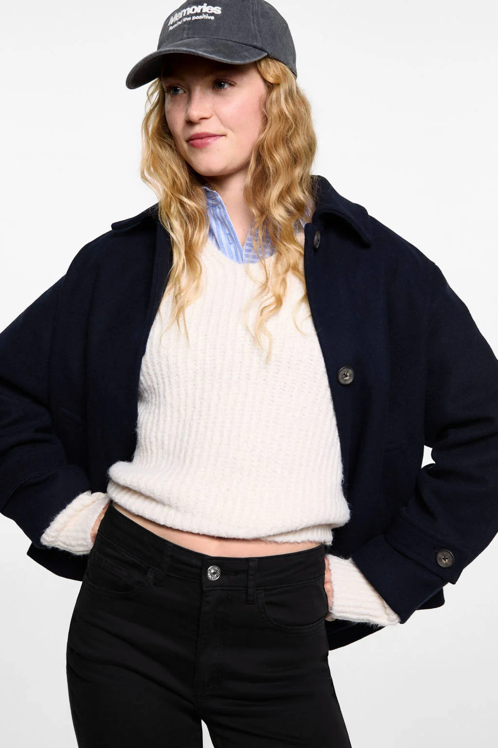 MANGO TEEN flared flared broek zwart