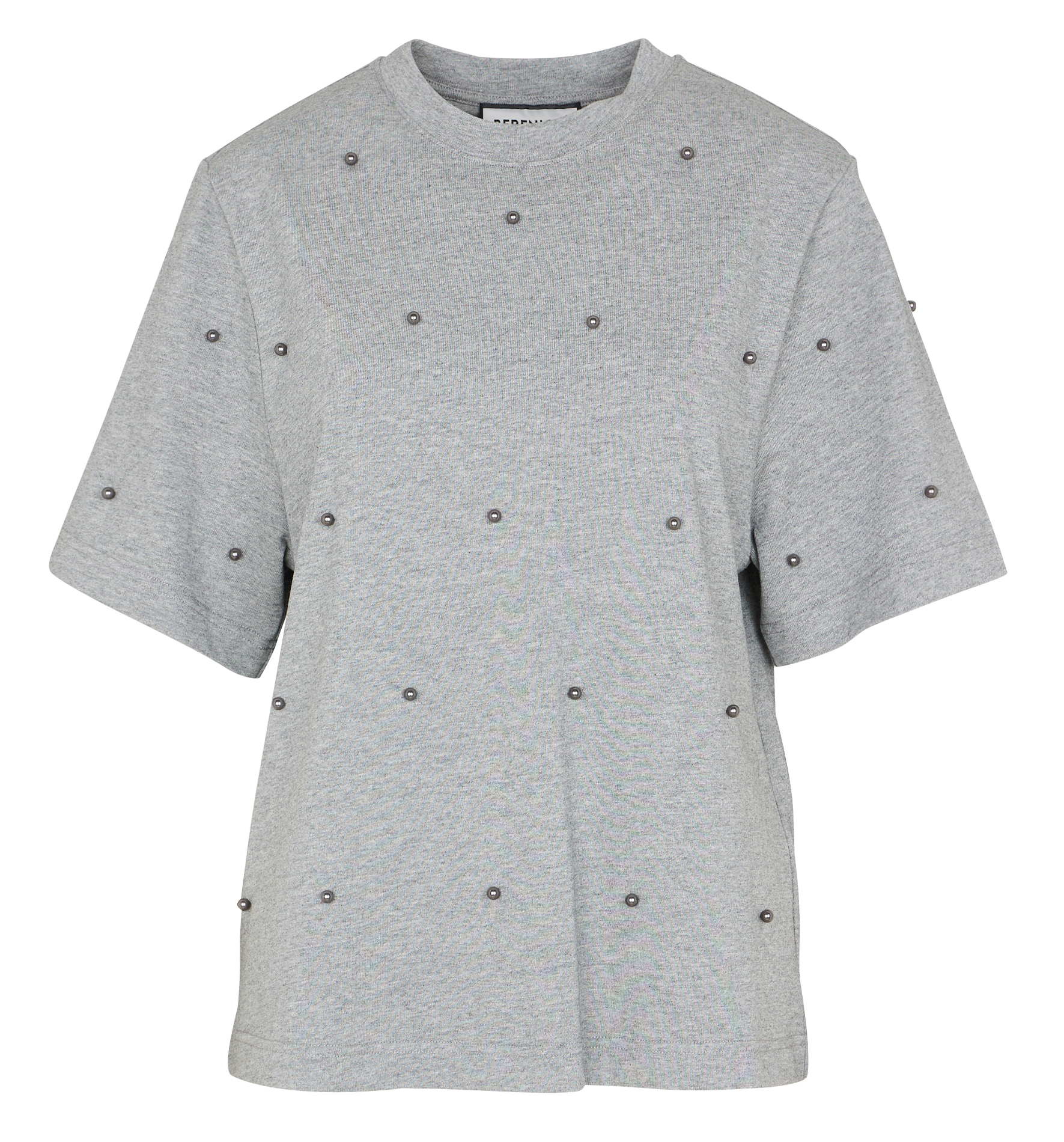 ENZO - Tee-shirt droit à perles en coton | Blanc