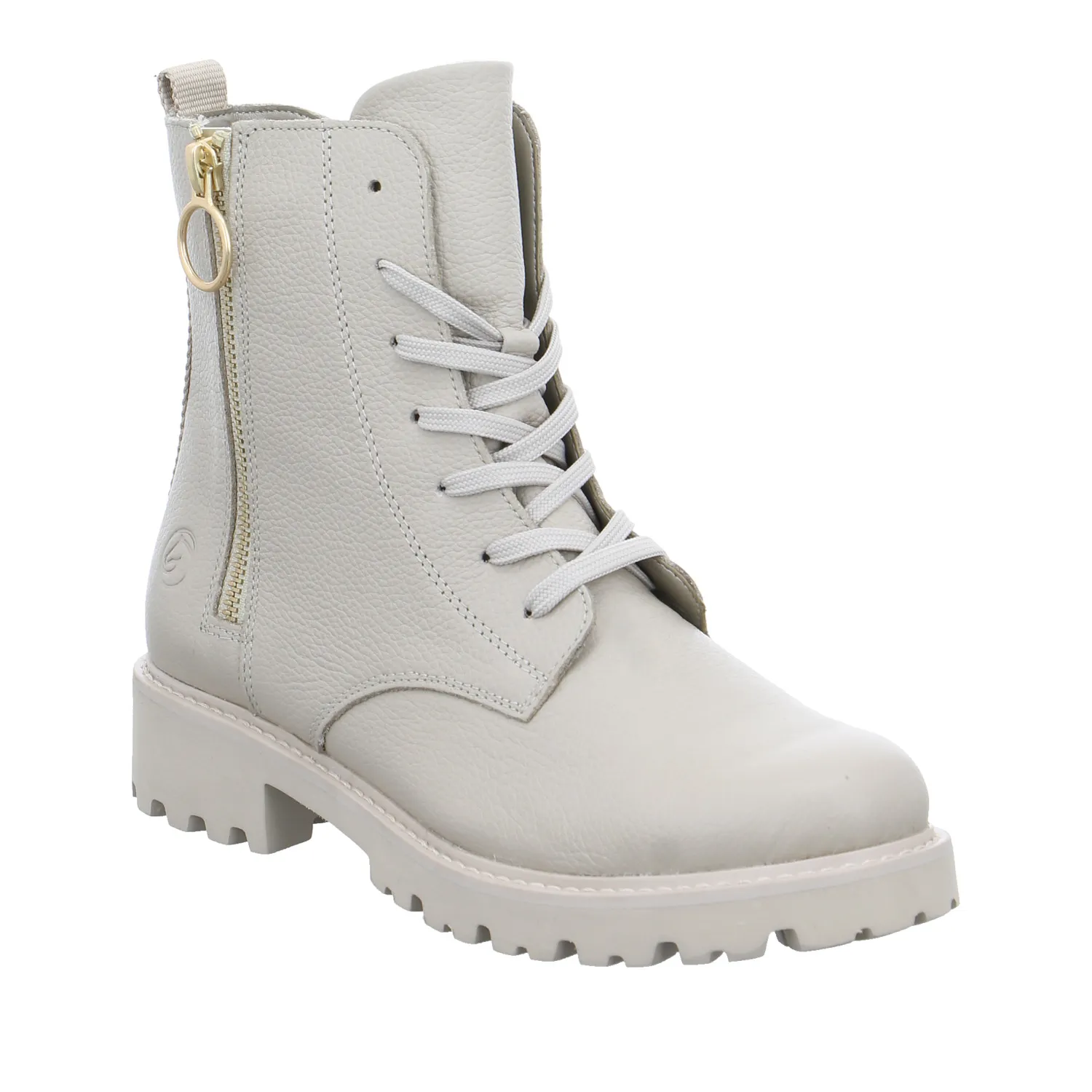REMONTE Boot Beige Leder  mit Wechselfussbett