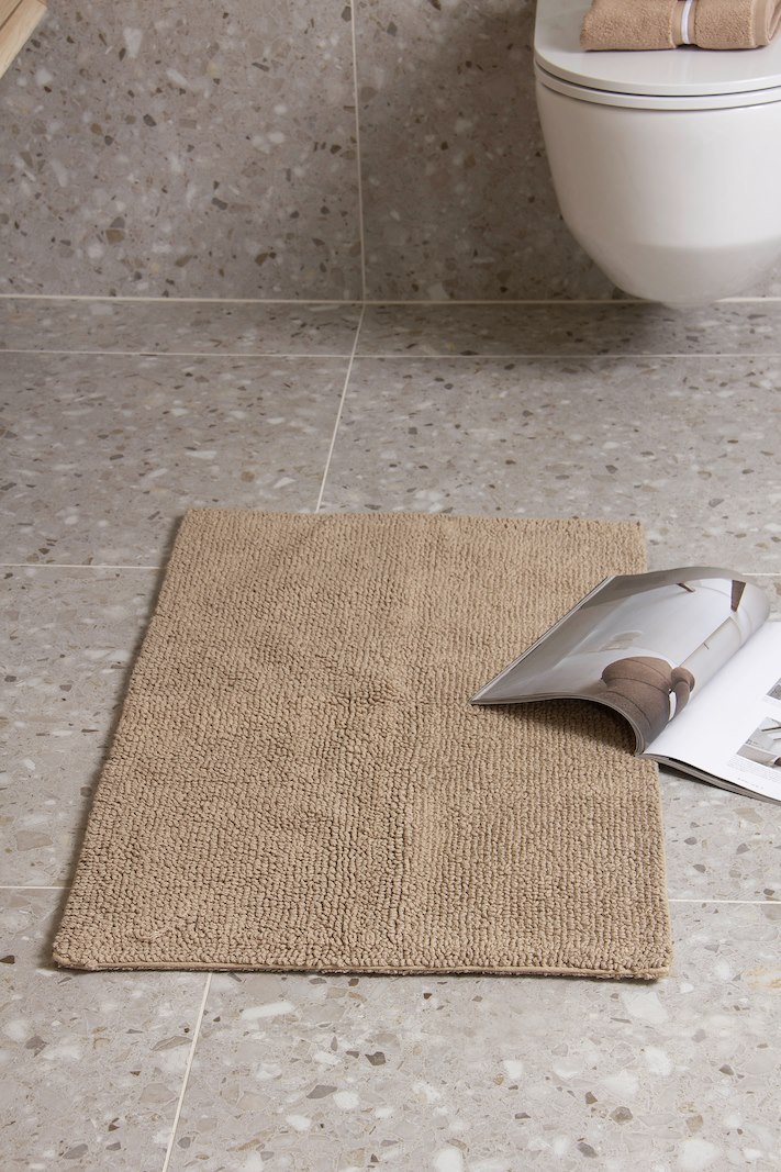 Loop badematter 50x80 cm Beige. 50x80 cm.
