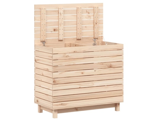 VIDAXL - Panier à linge 88,5x44x76 cm bois massif de pin