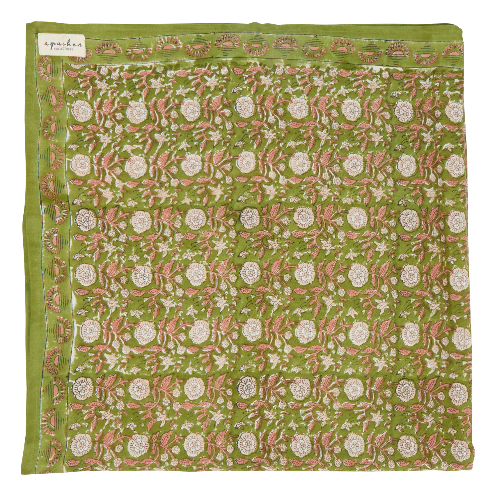 LATIKA - Foulard imprimé en coton | Vert