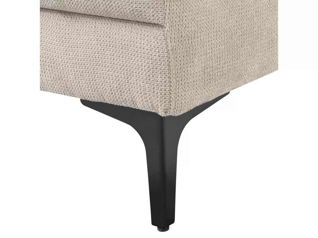 Chaise longue en tissu beige ALNES