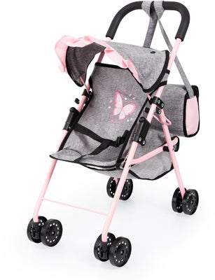 Bayer Design 10-i-1 Dukkevogn Sett, Grå/Rosa
