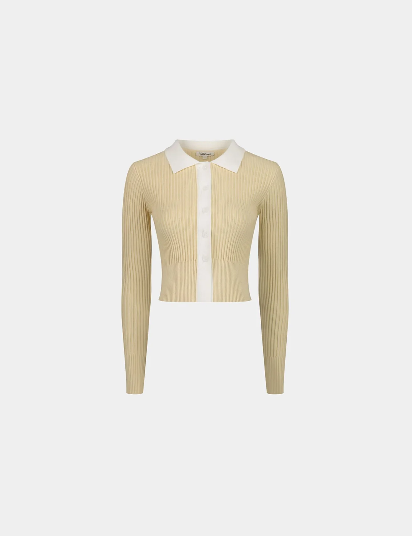 Cardigan côtelée beige clair