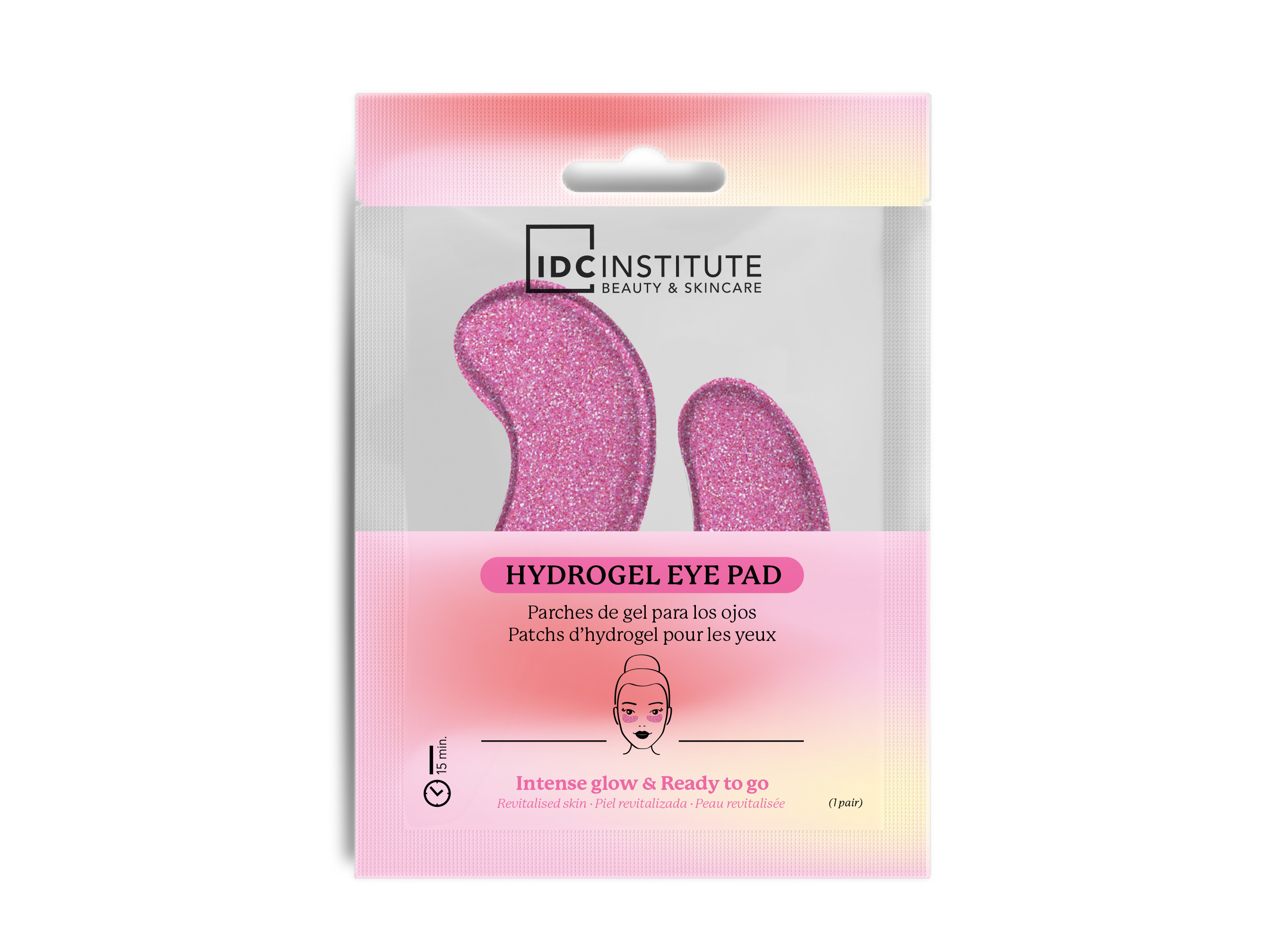 MÁSCARA OLHOS IDC INSTITUTE GLITTER HYDROGEL PINK