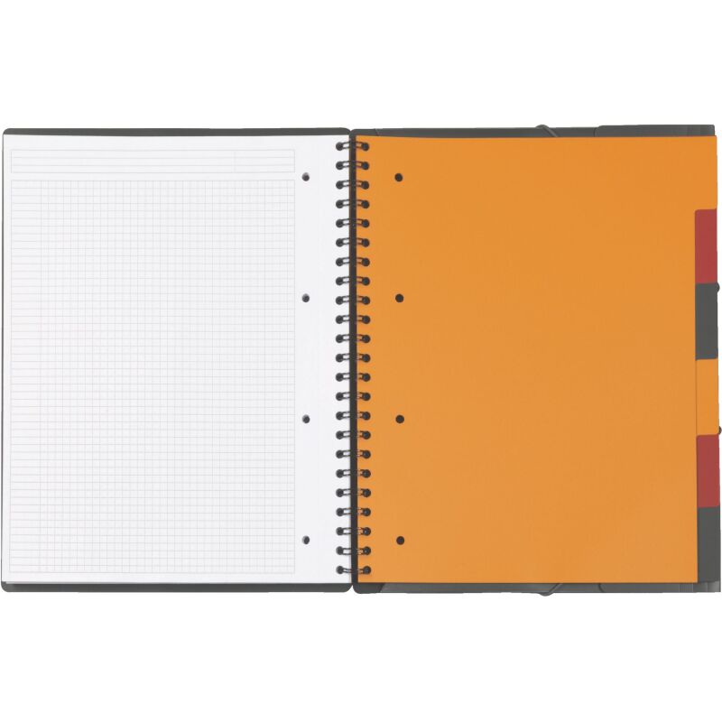 Cahier spirale Oxford International Organiserbook A4+ petits carreaux 160 pages