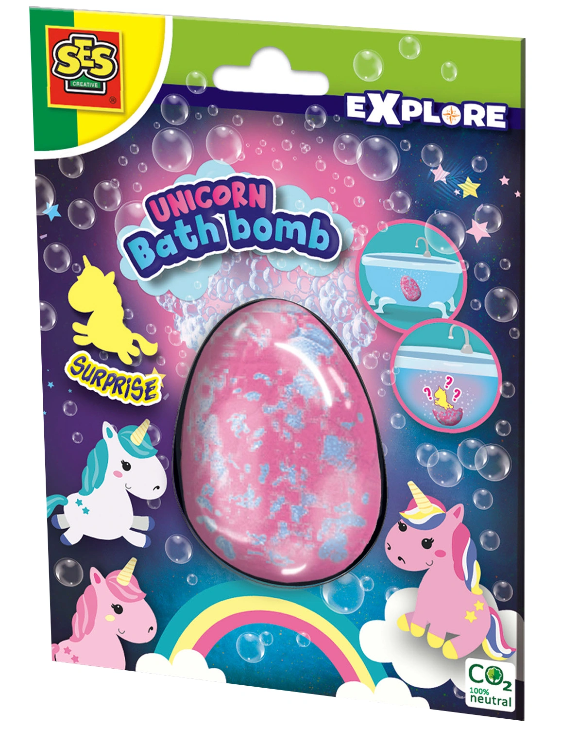 Badewannenspielzeug UNICORN BATH BOMB mit Überraschung