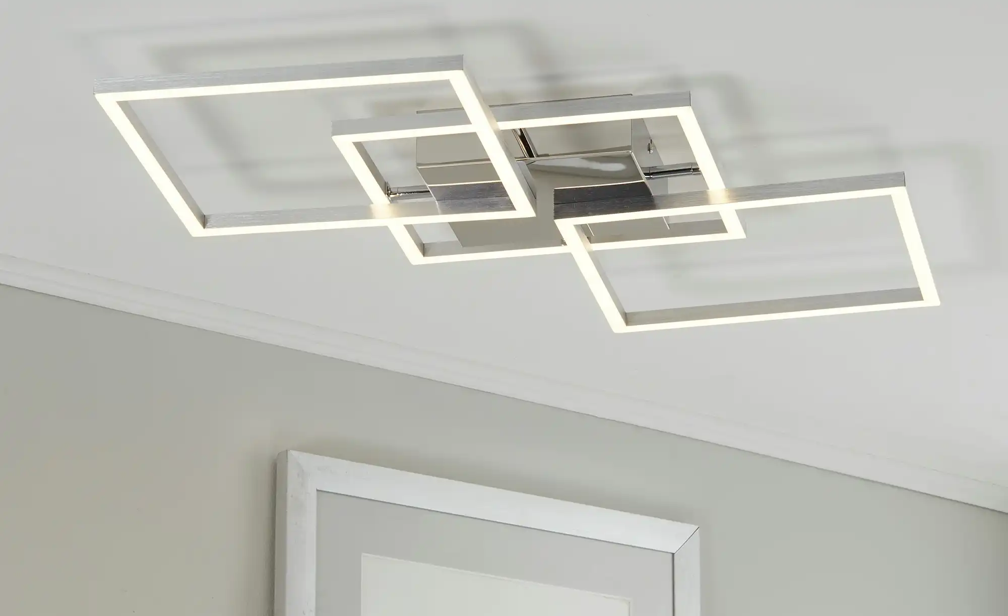 KHG LED-Deckenleuchte, Alu/chrom