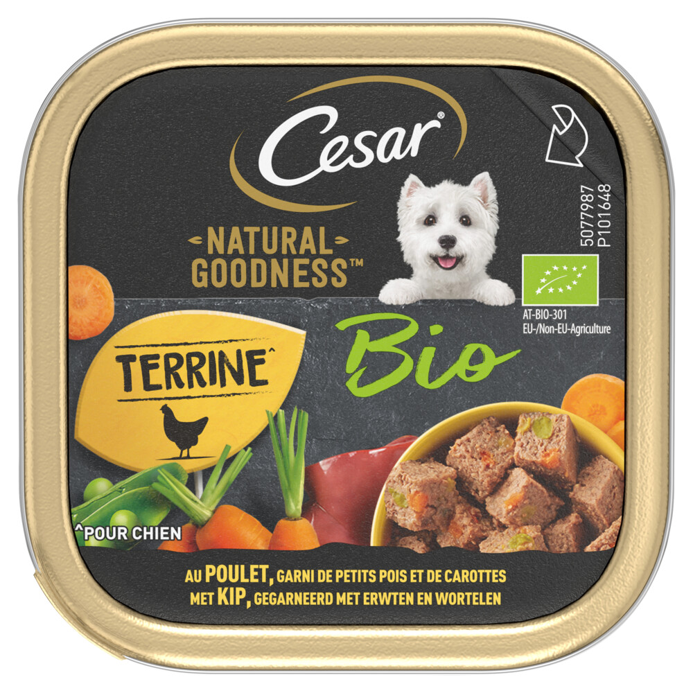 16x Cesar Natural Goodness Alu PatéKip Bio100 gr