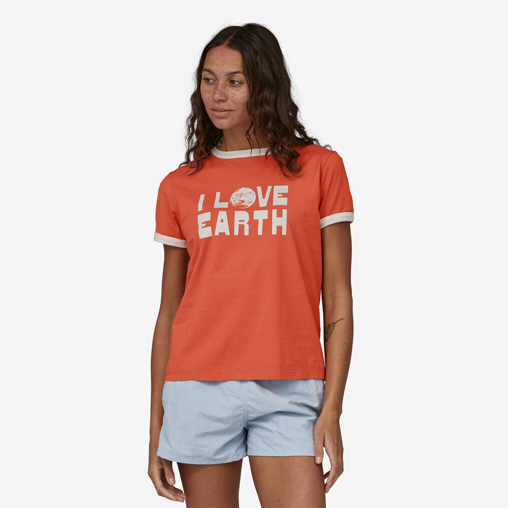 Damen-Bio-Ringer-T-Shirt „Earth Love“