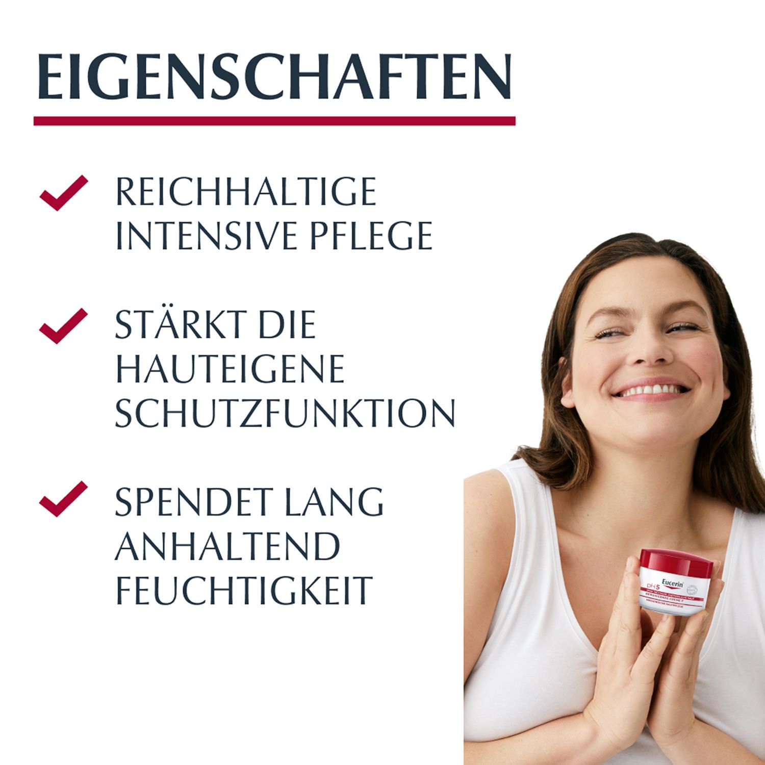 Eucerin® pH5 Reichhaltige Creme F – Beruhigende Hautpflege für strapazierte Haut, spendet 24h intensive Feuchtigkeit - Jetzt 3€ sparen mit Code 
