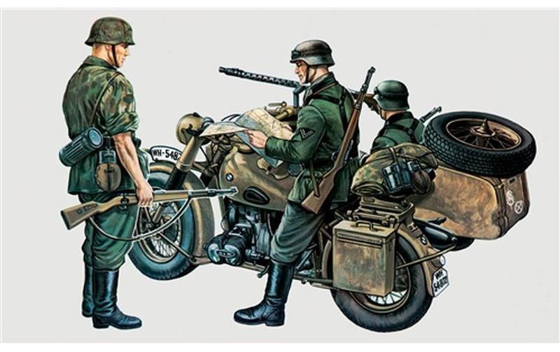 Bausatz BMW R75 mit Seitenwagen 1:35Kunststoff Modellbausatz