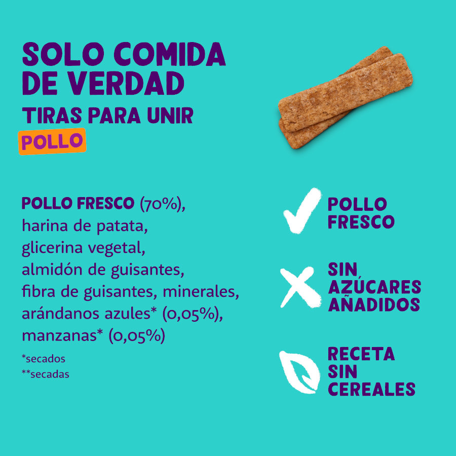 Tiras de frango Edgard & Cooper para cães