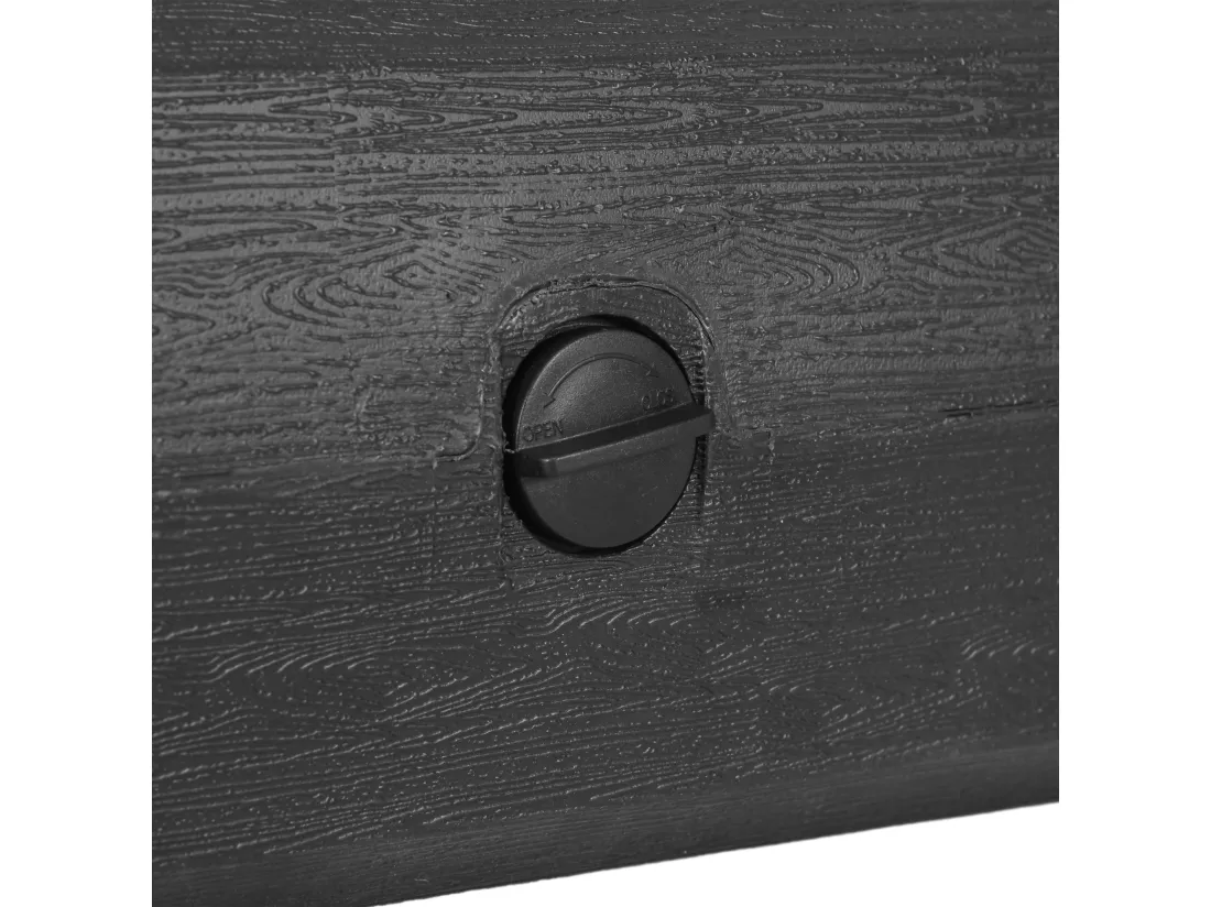 Pied de parasol carré base de lestage dim. 49L x 49l x 36,5H cm HDPE aspect bois noir