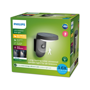 Philips solar wandlamp Tyla met bewegingssensor