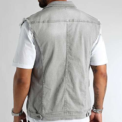 Veste Jean Sans Manche 2465 Denim Gris