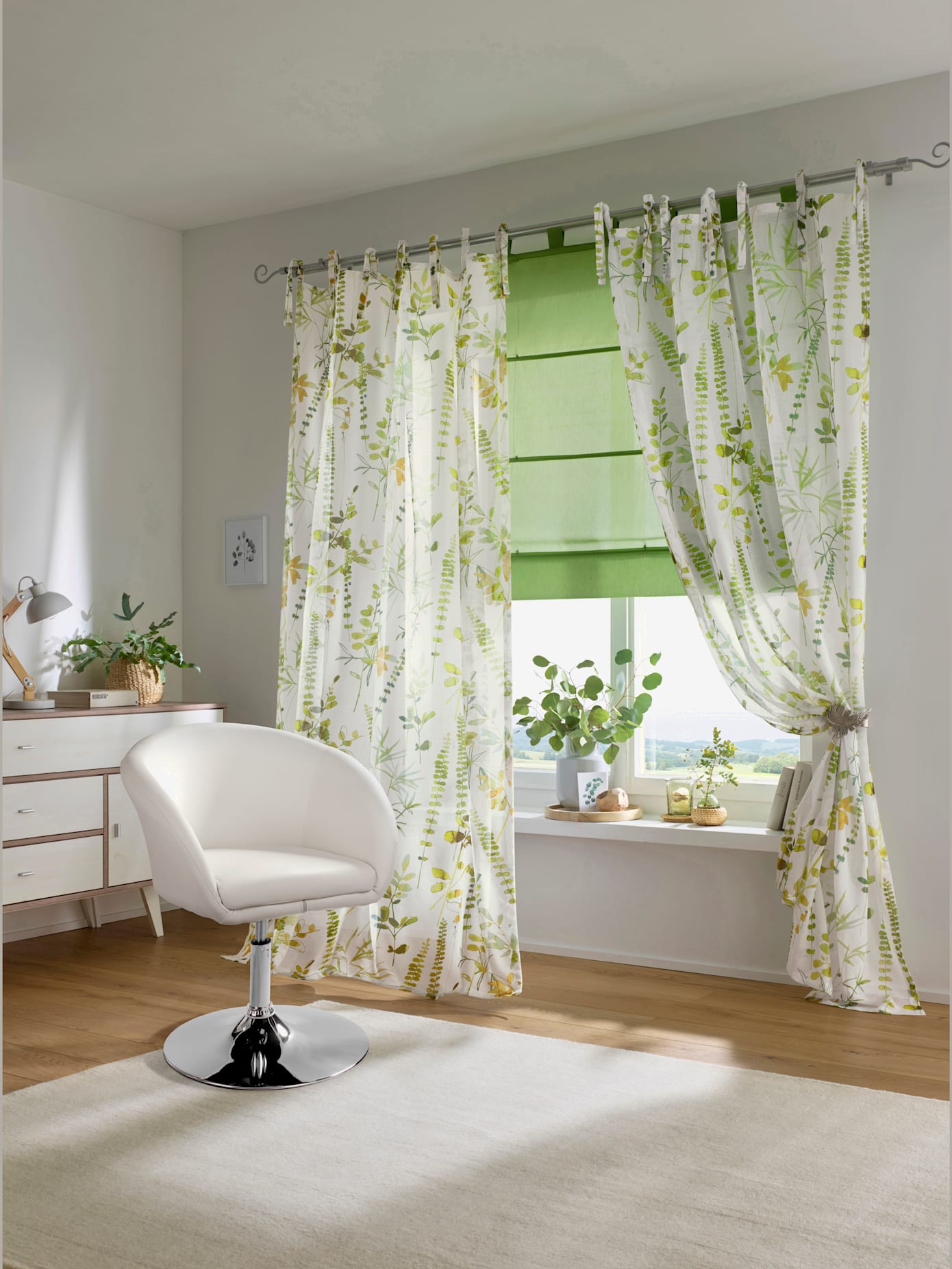 Store-bateau tissu uni