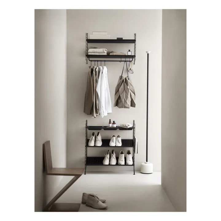 String Furniture Etagère pour chaussures 78x30 cm | Noir