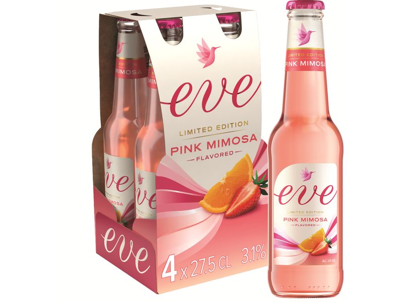 Eve Bier Pink Mimosa 4 x 0.275 l Fruchtiges und blumiges Biermixgetränk