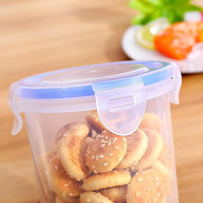 (500ml) Vorrats Aufbewahrungs Behälter Frischhalte Box Organizer für Müsli / Overnight Oats / Süssigkeiten - Transparent