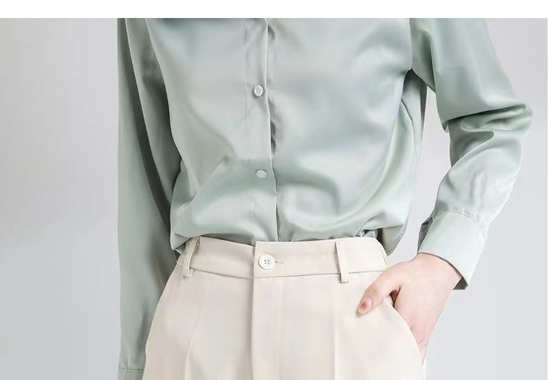 Ingrath - Hoge taille effen cropped taps toelopende broek