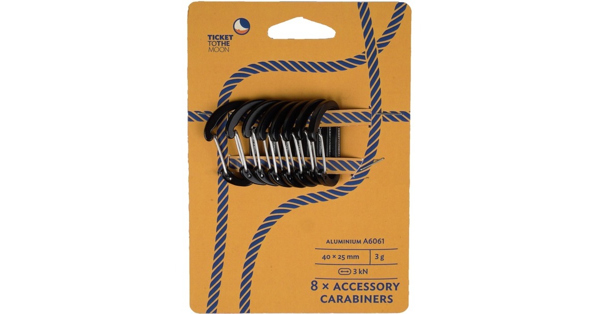 Ticket to the MoonKarabijnhaak 3 kN, 8-Pack bevestiging  (8 stuks)
