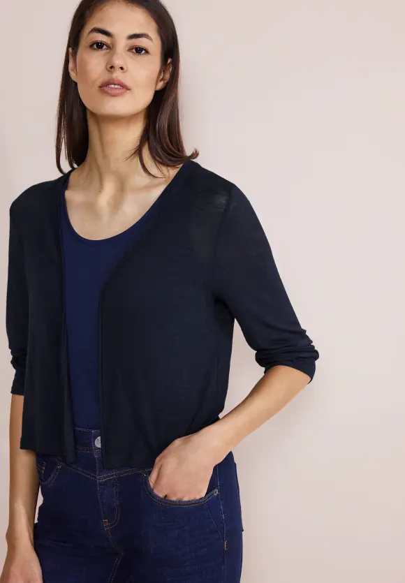 Bolero Strickjacke - deep blue