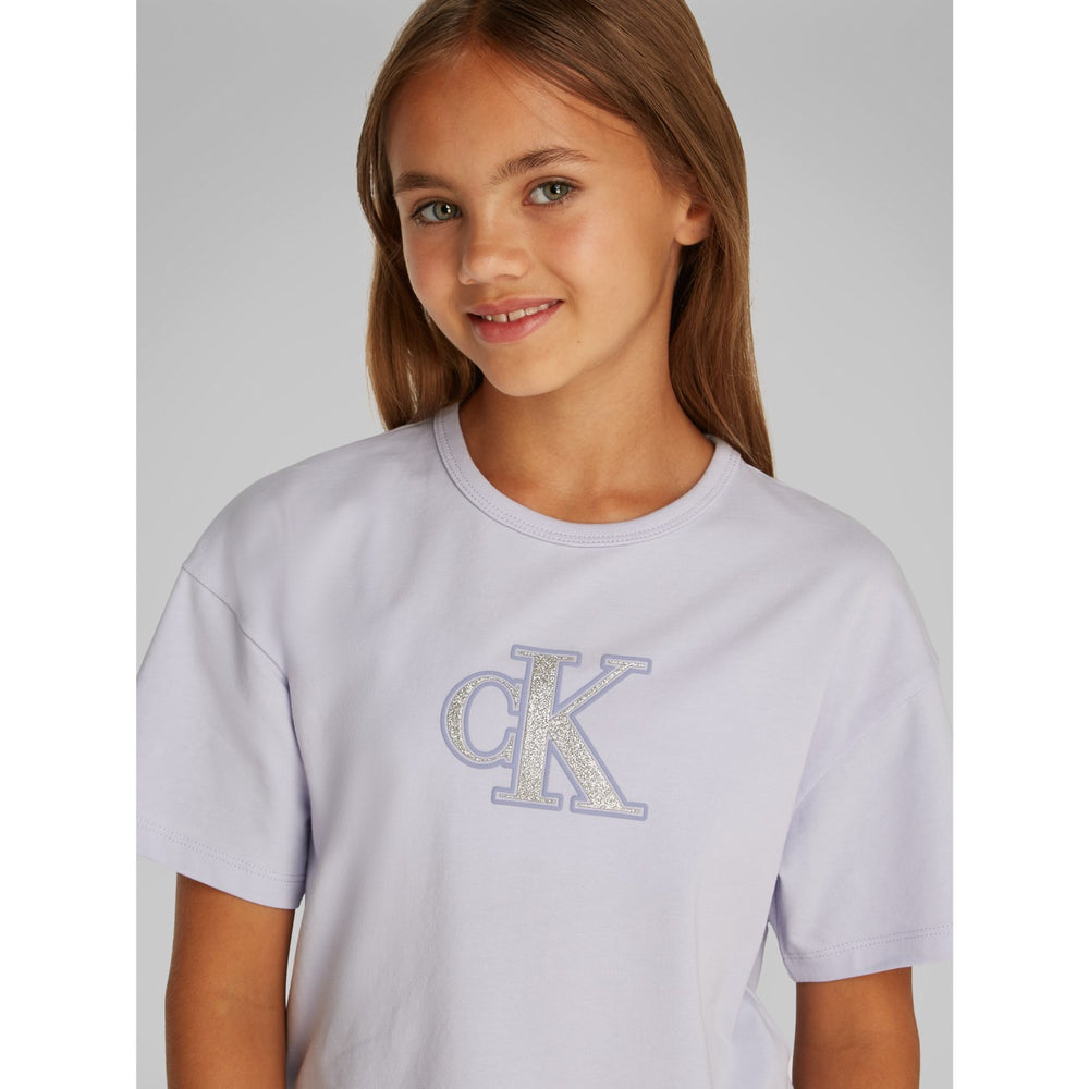 Køb Calvin Klein Purple Heather Metallic Ck T-Shirt