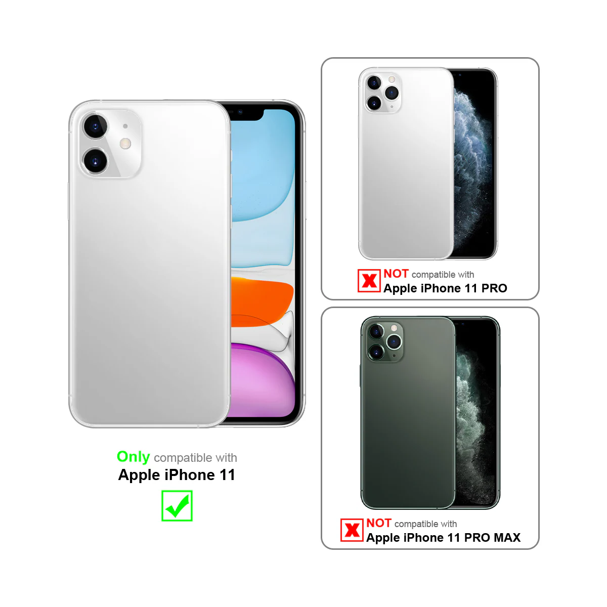 iPhone 11 Skjermbeskytter Skärmskydd (svart)