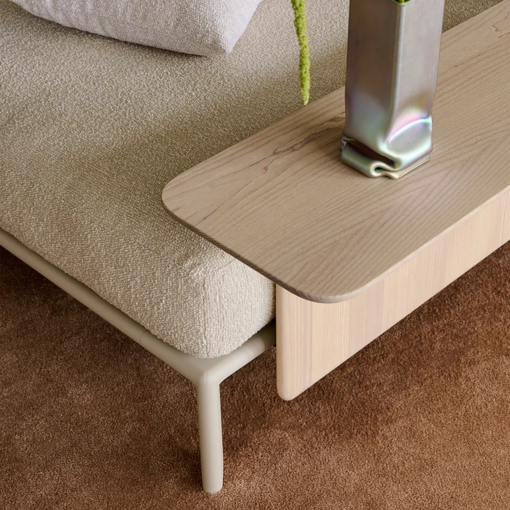 Vitra - Anagram flexibles Modul-Sofa, 190 x 95 cm, inkl. Kissen 65 x 55 cm, kreide / kiesel melange (Dumet 06)