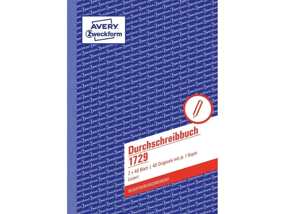 Avery Zweckform - Kopieringsbog - 40 ark - A5 - duplikat - karbonfri
