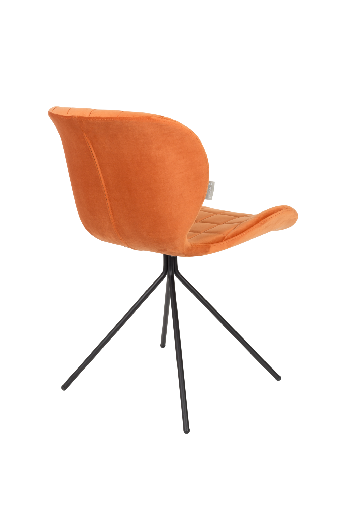 Zuiver OMG Velvet Eetkamerstoel - Set van 2 Zuiver OMG Velvet Eetkamerstoel Oranje - Set van 2