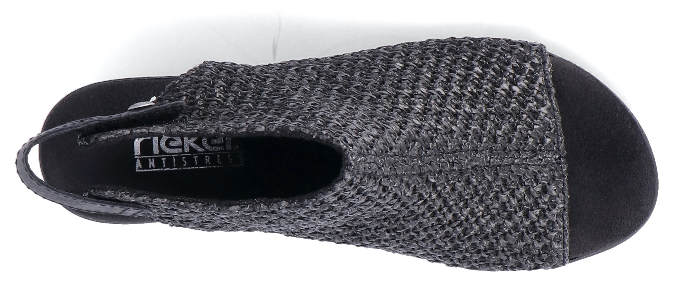 Rieker Sandalette  , Sommerschuh, Sandalette, Blockabsatz, in modischer Flecht-Optik