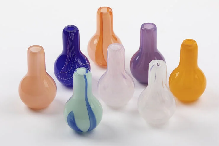 Kodanska Flow Vase Mini Purple with stribes