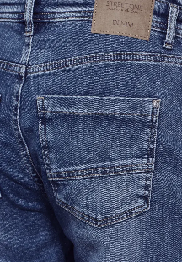Loose Fit Mom Jeans - mid blue authentic wash