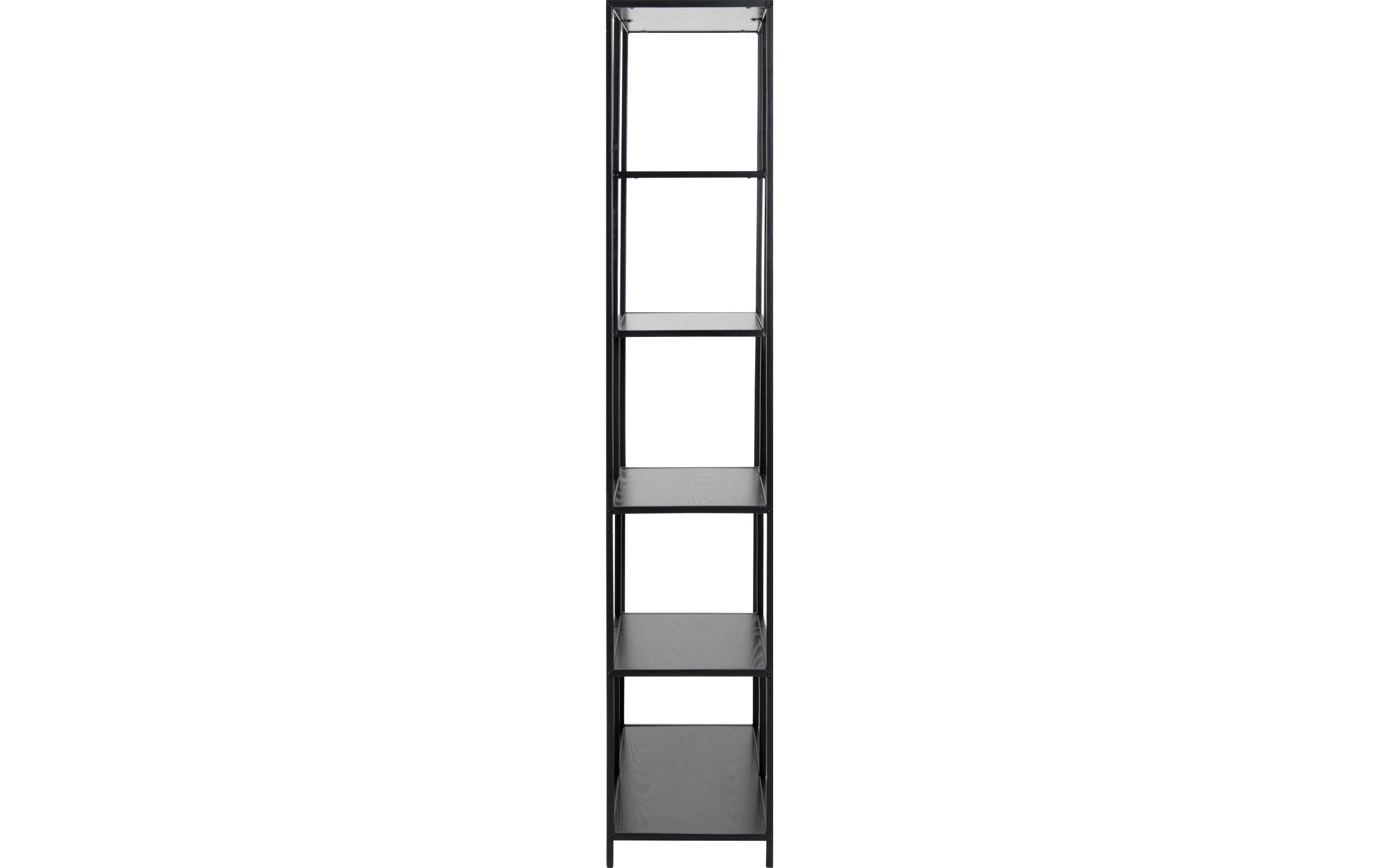 Regal Seaford 77 x 35 x 185 cm, Schwarz<br>Bücherregal