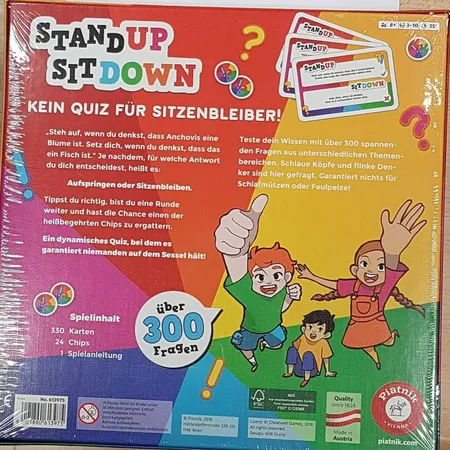 Piatnik Stand up Sit Down Kein Quiz für Sitzenbleiber!