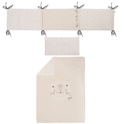 BimbiCasual Sengekant Og Putetrekk, White/Linen
