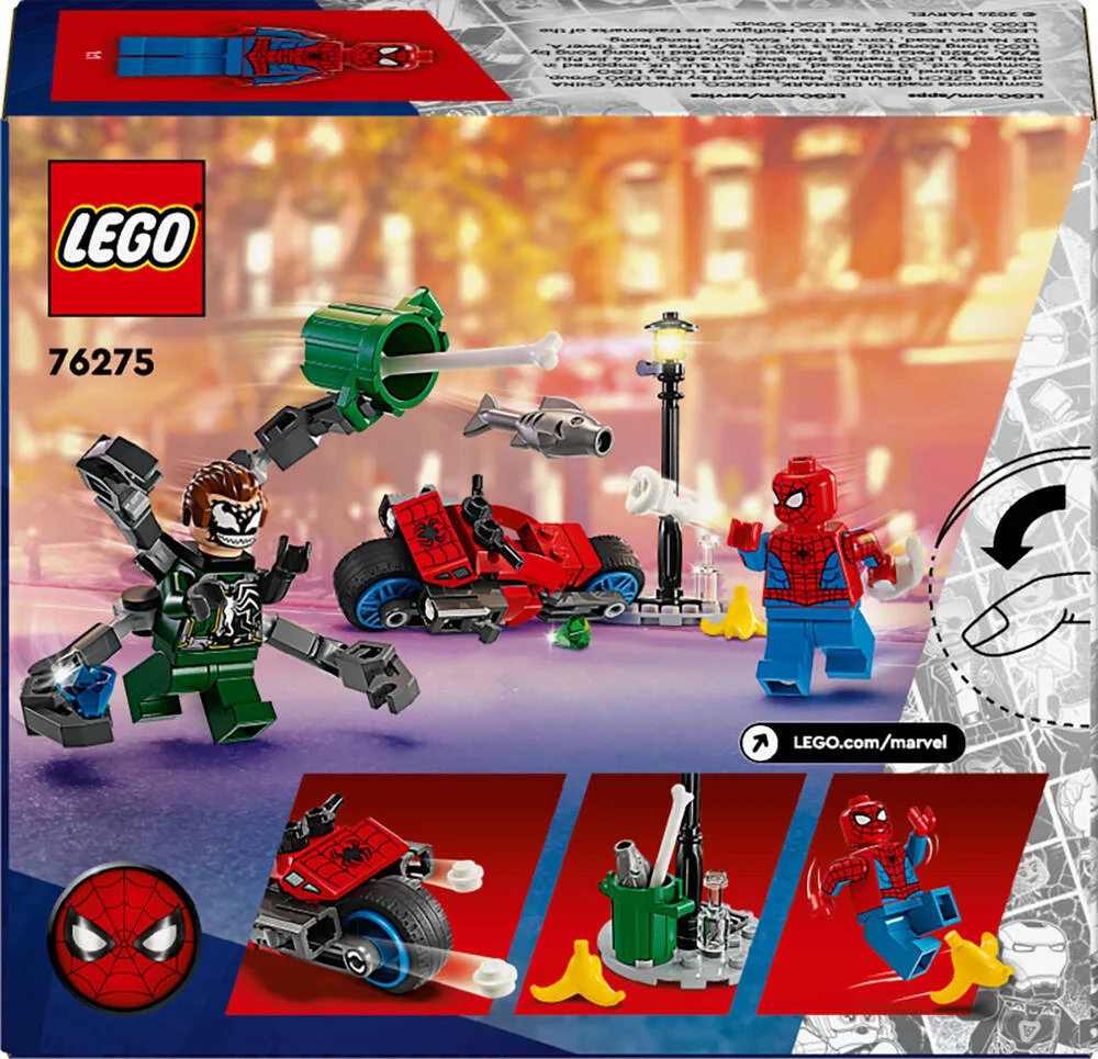 LEGO®MARVEL SUPER HEROES 76275 - LA COURSE POURSUITE EN MOTO SPIDER MAN CONTRE DOCTEUR OCTOPUS