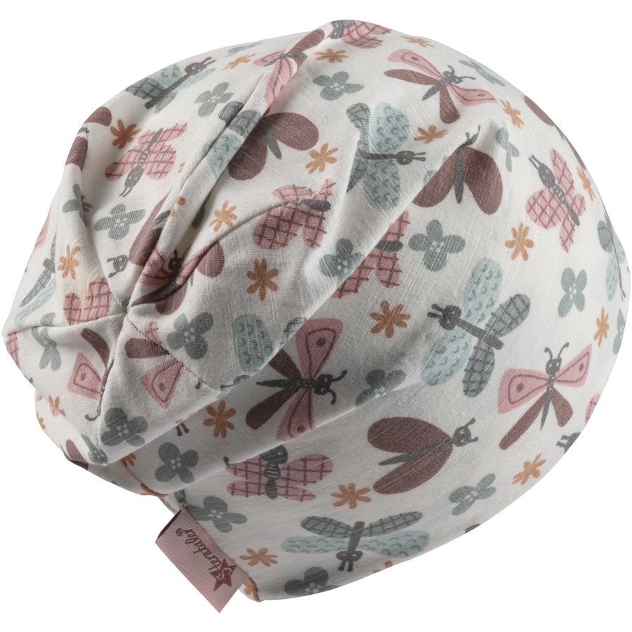 Sterntaler Slouch-Beanie Schmetterlinge ecru