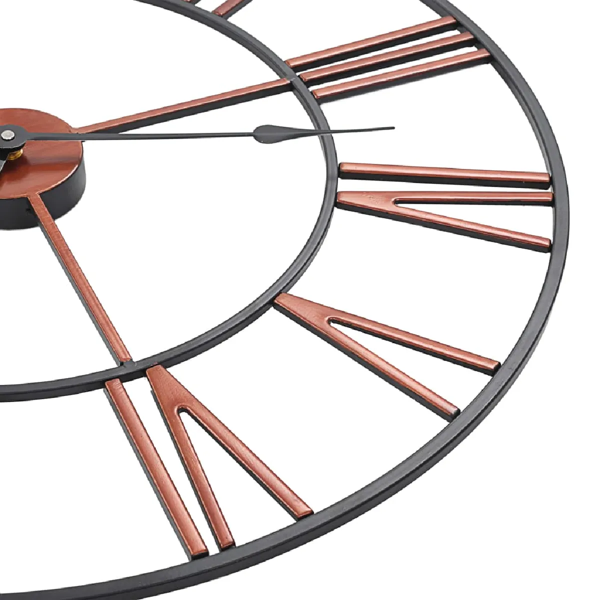 Decoshop26 Horloge Murale Métal 58 cm - Rouge